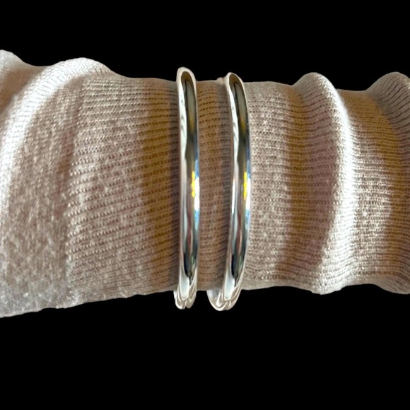 LAST ONE! WEIGHTY SILVER BANGLE UNISEX - Picture 4 of 5